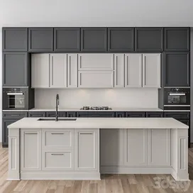 Kitchen Neo Classic Navy Blue White Set